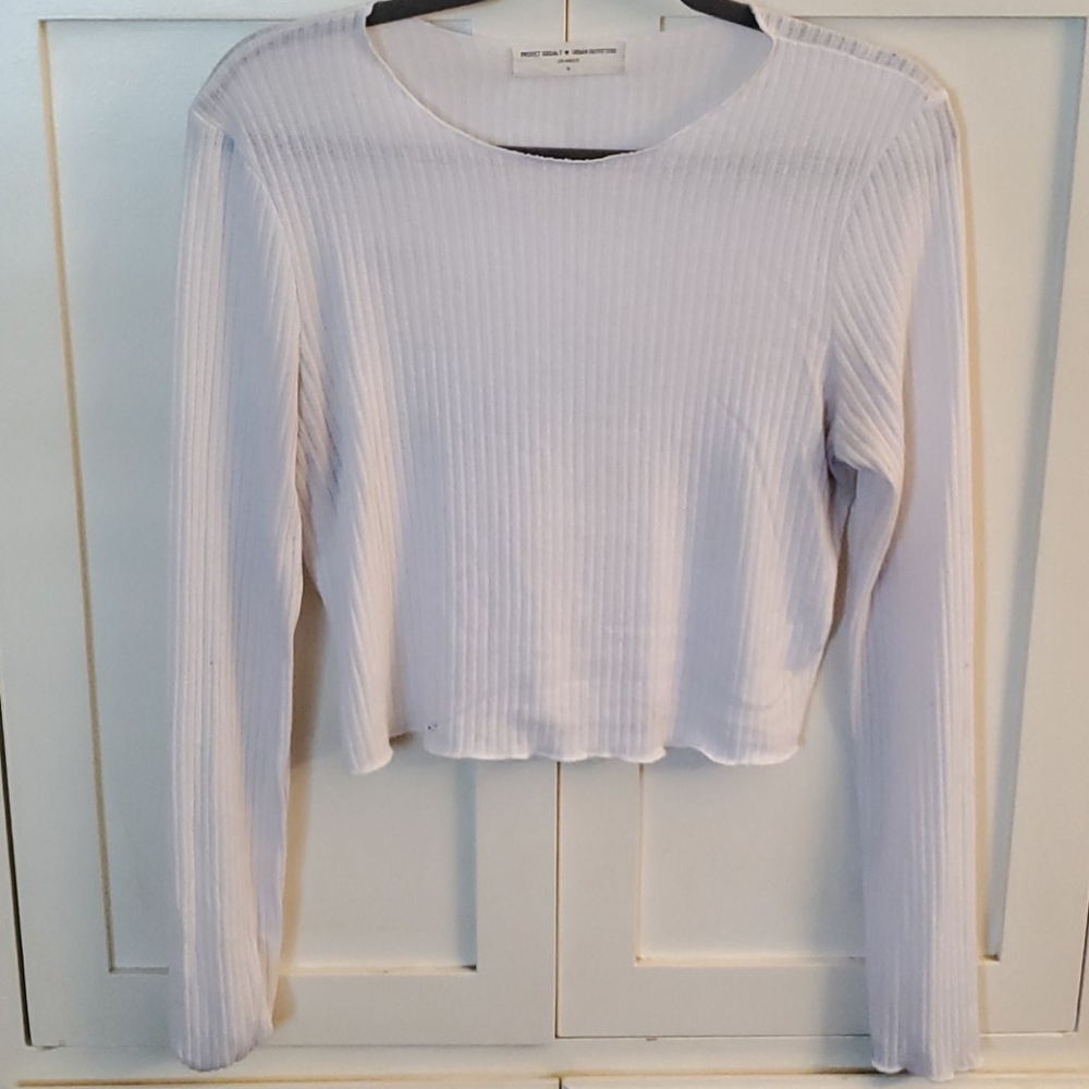 Urban Outfitters ribbed white long sleeves
